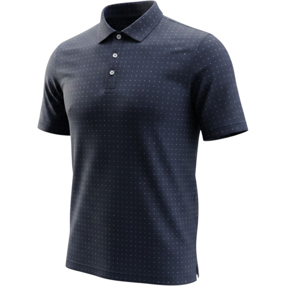 Ben Hogan Performance Polo Shirt Mens XL Navy Blue Geometric Diamond Golf Top - Picture 1 of 12